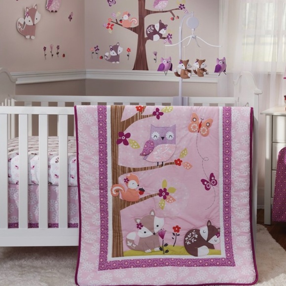 Bedtime Origionals Other - Bedtime Originals Lavender Wood Baby Bedding